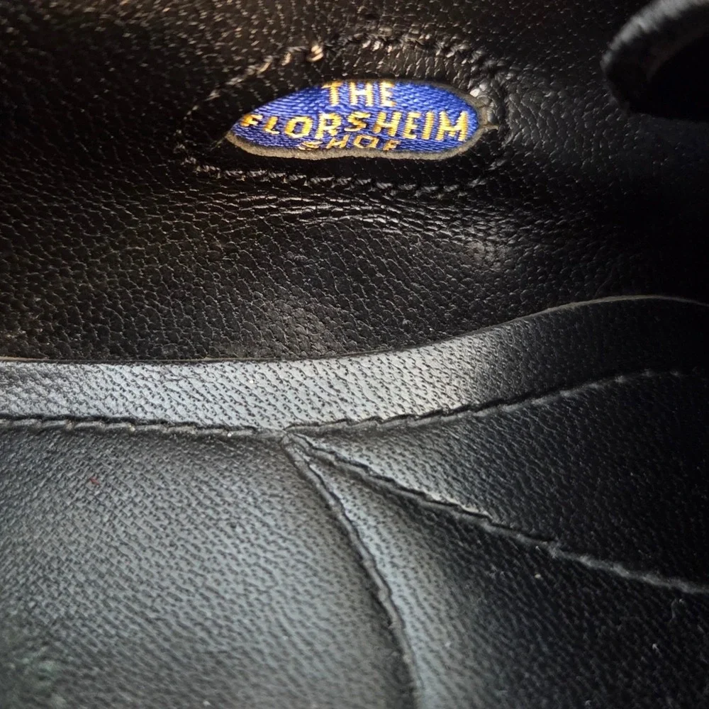 Florsheim Patent Leather Oxford Dress Shoes Men 7D Black Formal Plain Toe